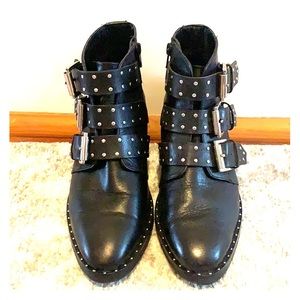 ASOS studded buckle booties